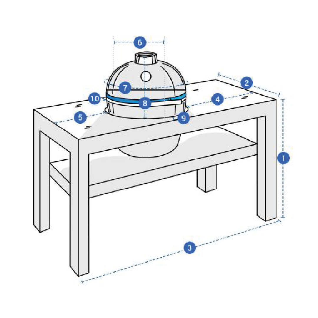 Funda Para Asador "Big Green Egg" con mesa