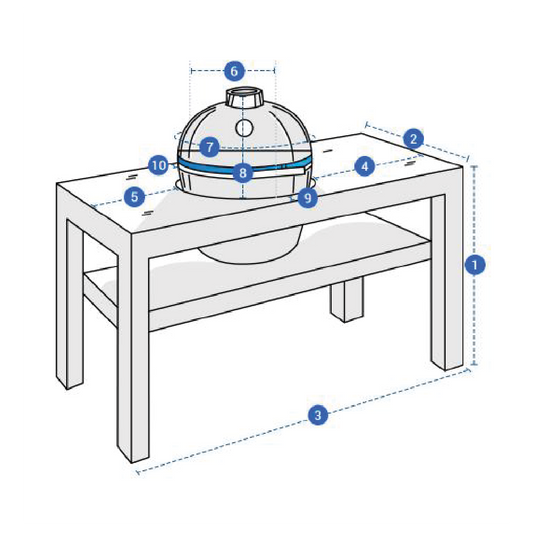 Funda Para Asador "Big Green Egg" con mesa